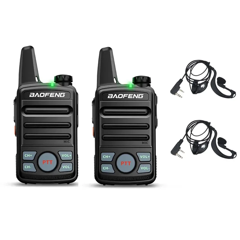 

2pcs mini walkie talkie baofeng BF-T99 Mini dual PTT UHF 400-470MHz 2W 16CH ham amateur radio with Earpieces