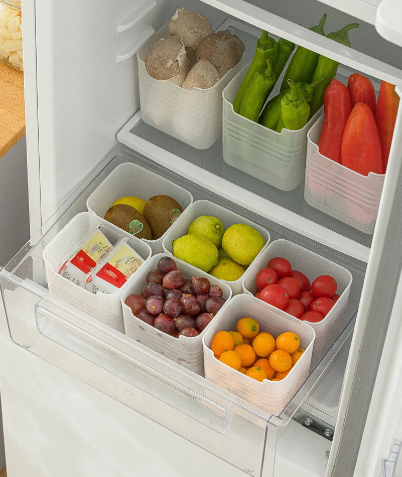 Fridge Organizer Food Fresh Storage Box Refrigerator Side Door Vegetable Fruit Spice Organizer