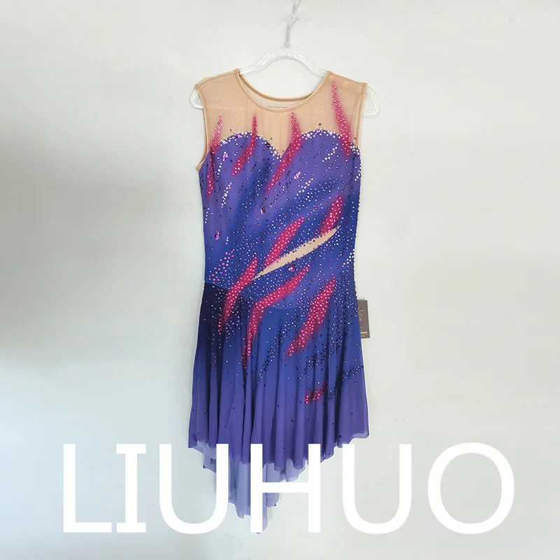 

LIUHUO Ice Figure Skating Dress Girls Women Teens Stretchy Spandex Competition Wholesale