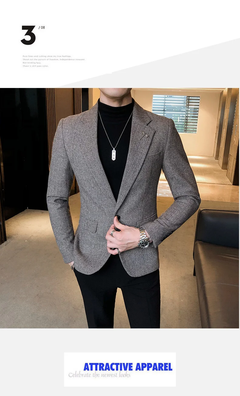 Suit Herringbone Designer Costume Mariage Homme Party Suits Tuxedo Groom Wedding Trajes De Hombre Para Fiesta Mens Blazer Jacket blazer for men wedding
