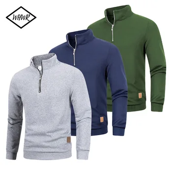 Men's Quarter Zip Up Long SleeveSlim Fit Lightweight Mock Neck Pullover Casual Sweaters Half Turtleneck Cozy Outdoor Streetwear 1