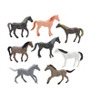 8 pcs Mini Simulation Farm Wild Small Horse with 6 pcs Fence Colorful Small Horse Soft Glue Children's Toys Animal Model Combina 4