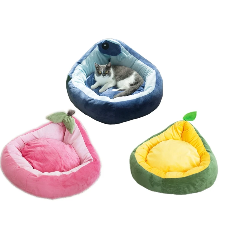 

for Creative Fruit-shaped Pet Sleeping Nest Lovely Warm Dog House for Cat Litter Pet Sleeping Bed Washable Nest Mat Kennel Sofa