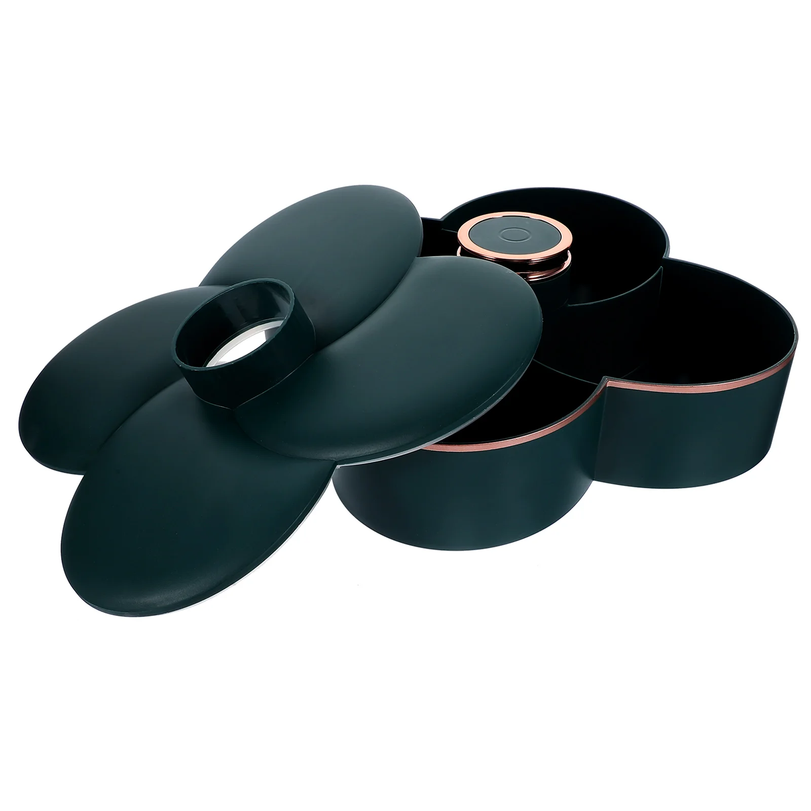 

Double Layer Rotating Fruit Plate Food Containers with Lids Pp Candy Storage Holder