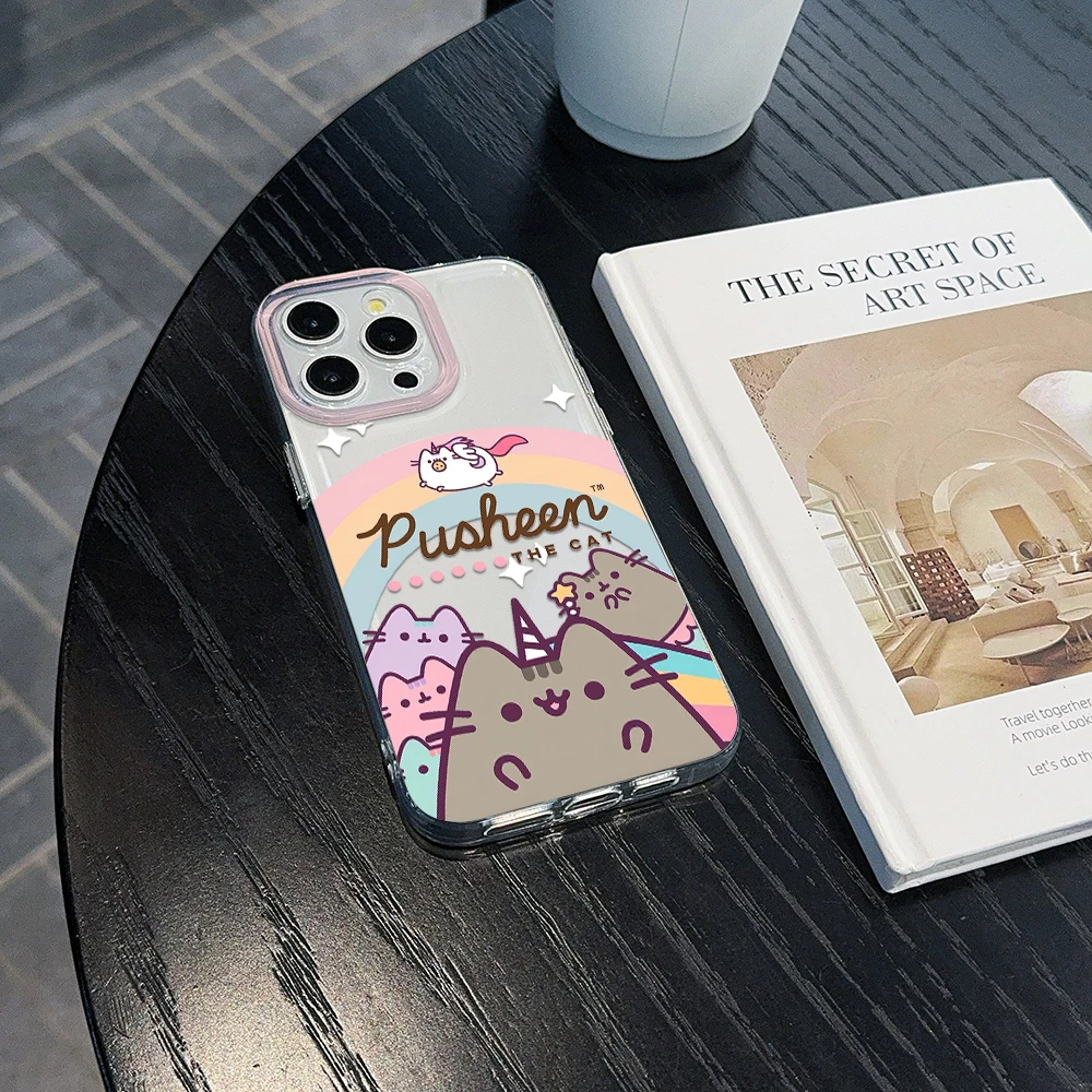 Cartoon Donut Pusheen Cat Phone Case Back Cover