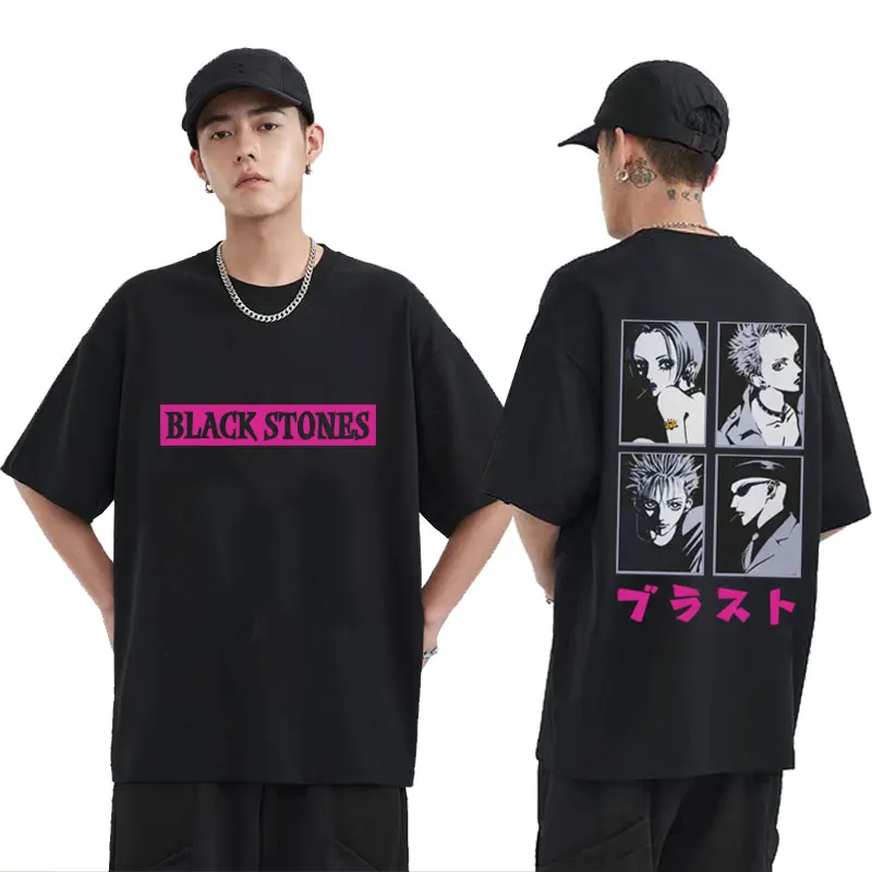 

Anime Oosaki Nana Honjo Ren Double Sided Graphic T-shirt Men Women Pure Cotton O-collar Tshirt Unisex Manga Oversized T Shirts