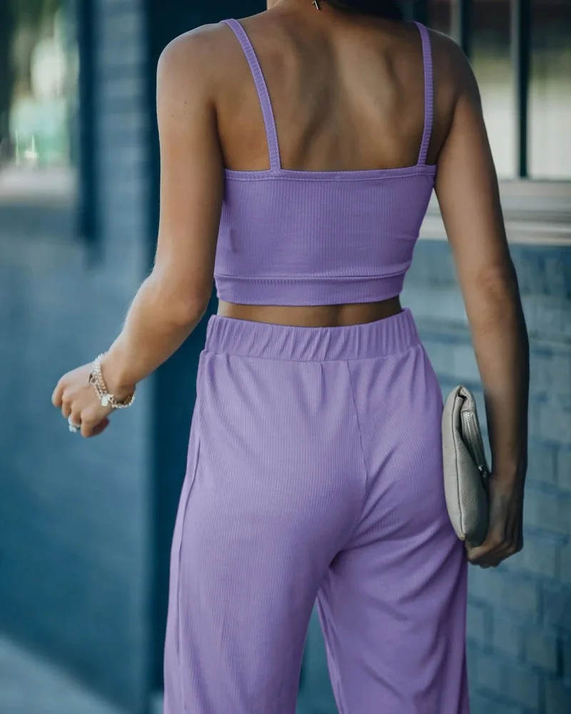Woman Spring Autumn Clothes Body Casual Homewear 2024 Two Piece Set Women Tracksuit Oversized Straight Pants + Sleeveless Vest