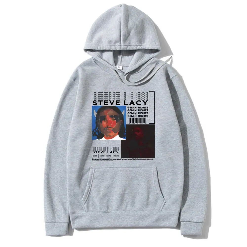 Hip Hop Rapper Steve Lacy Men's Hoodie Gemini Rights Album Cover Graphic Sweatshirt Men Women Casual Vintage Oversized Hoodies