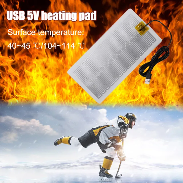 Usb Láb Melegítő Pad Hordozható Masszázs Fűtött Szőnyeg Dugó És Lejátszás Téli Melegebb Lapok Meleg Tányér Otthoni Felpipszek - Image 2