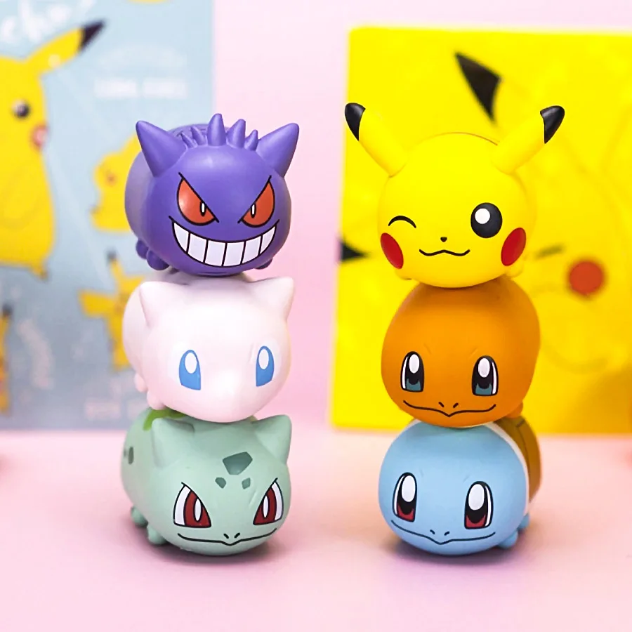 

Покемон Штабелируемая фигурка Аниме Кукла Коллекция Покемон Gengar Mewtwo Пикачу Бульбазавр детские подарки на день рождения