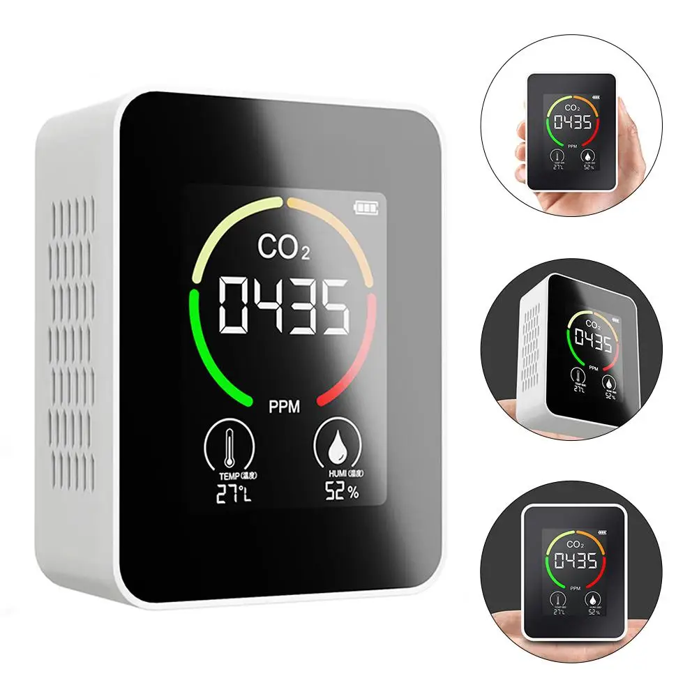 Co2 Detection Gas Analyzer Humidity Temperature Tester Carbon Dioxide Detector Detectors