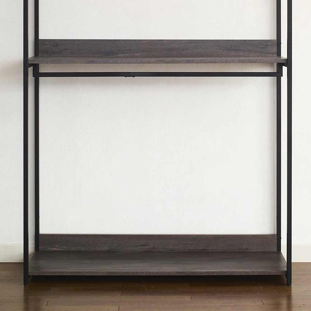 Monica 47" Farmhouse Wood Walk-in Closet Organizer - Rustic Gray Shelf 3
