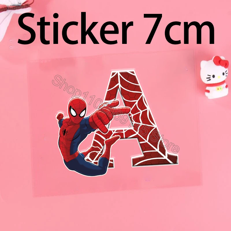 Spiderman Water Bottle with Straw Cartoon Letter A-Z Printed Water Cup Boys Casuals Sports Water Bottles Kids Birthday Gifts
