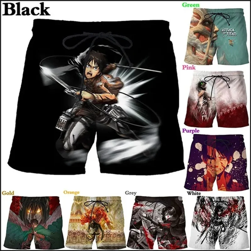 

Мужской купальник с 3D-принтом «атака на Титанов»