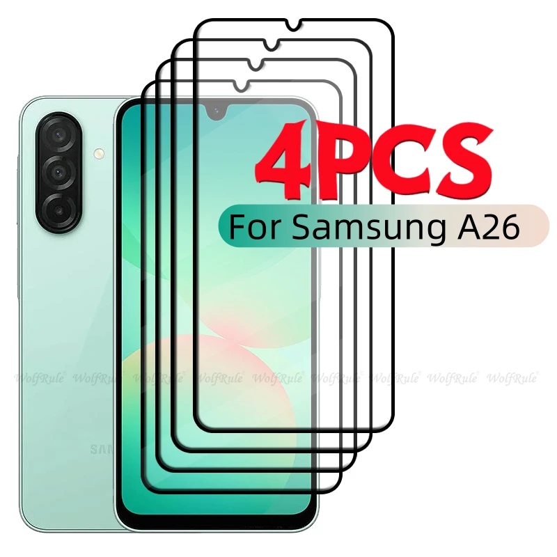 Full Cover HD 9H Tempered Glass Screen Protector for Samsung Galaxy A26 (1-4 Pack)