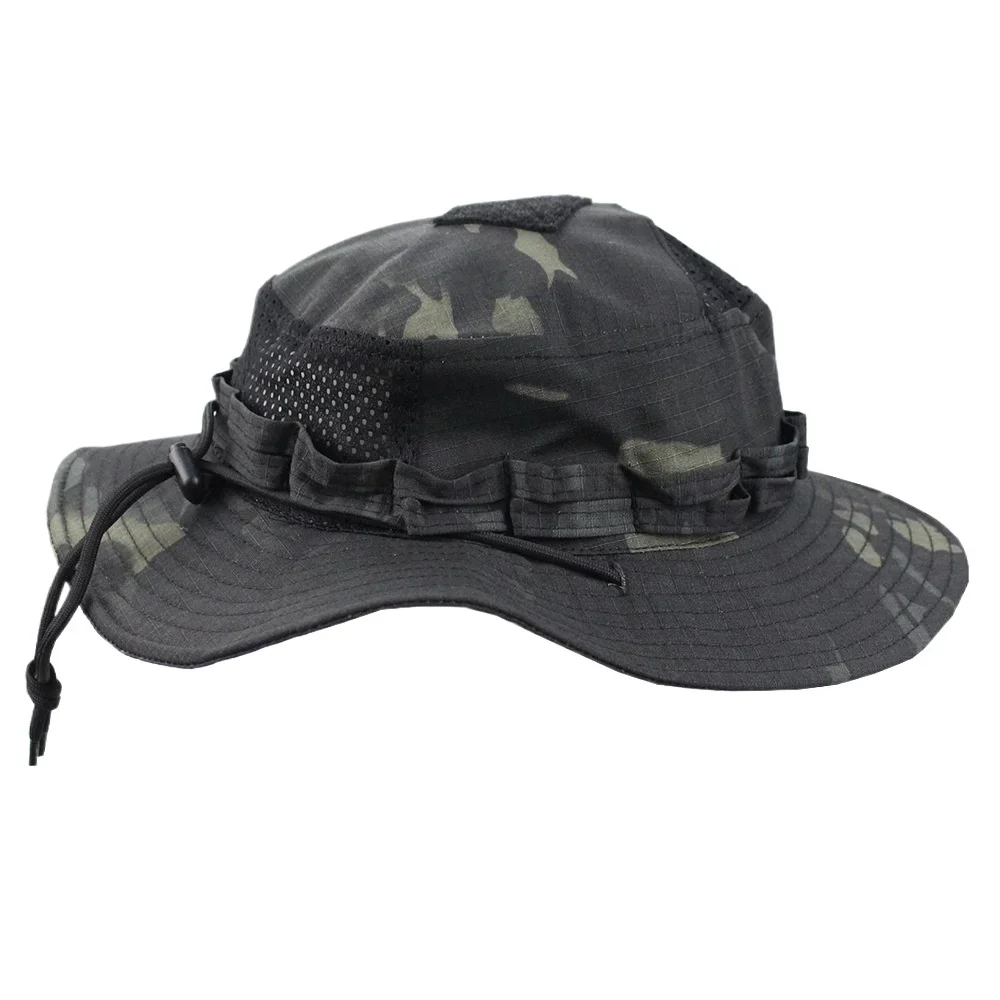New Tactical Boonie Hat Cap Outdoor Sports Fishing Hiking Hat Hunting Hiking Camping Camo Sunproof Hats Mens Headwear