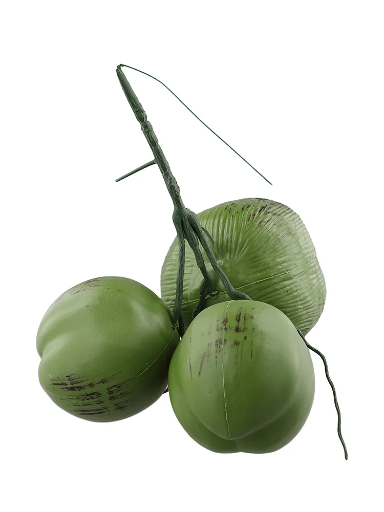 1 Stück Obst-Ornament, künstliche Kokosnuss, gefälschte Bauernhaus-Dekoration, simulierte Obst-Requisiten, Heim-Party-Dekoration – Detail 3