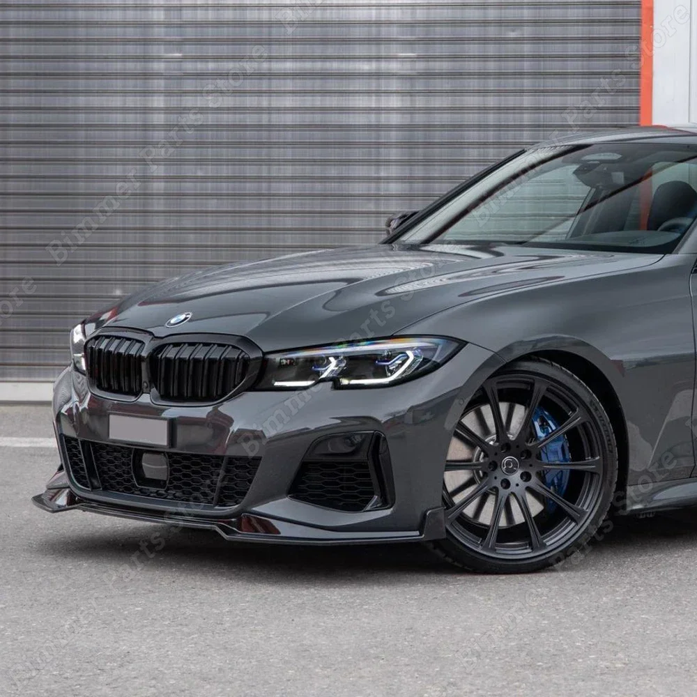 Bumper Lip Front Splitter Spoiler Diffuser Guard Body Kit For BMW G20 M Pack 320i 330i M340i xDrive 3PCS