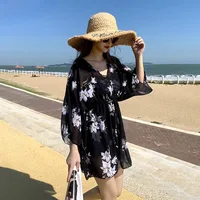 2025 New Split Swimsuit for Women Three-piece Conservative Meat Covering and Slimming Sun Protection Hot Spring Suit 5