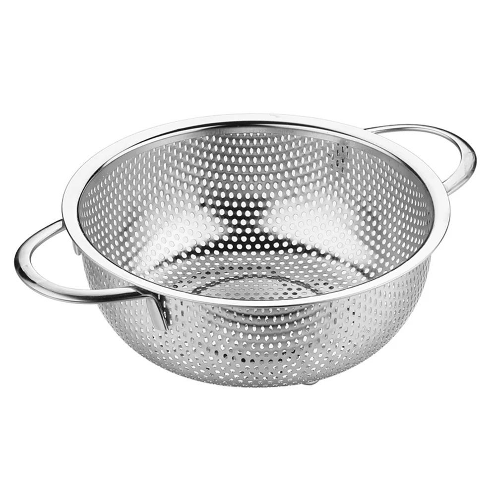 Mesh Skimmer Spoon Noodle Strainer Steamer Pasta Fruit and Vegetable Basket Rice Colander Stainless Steel Large Drain