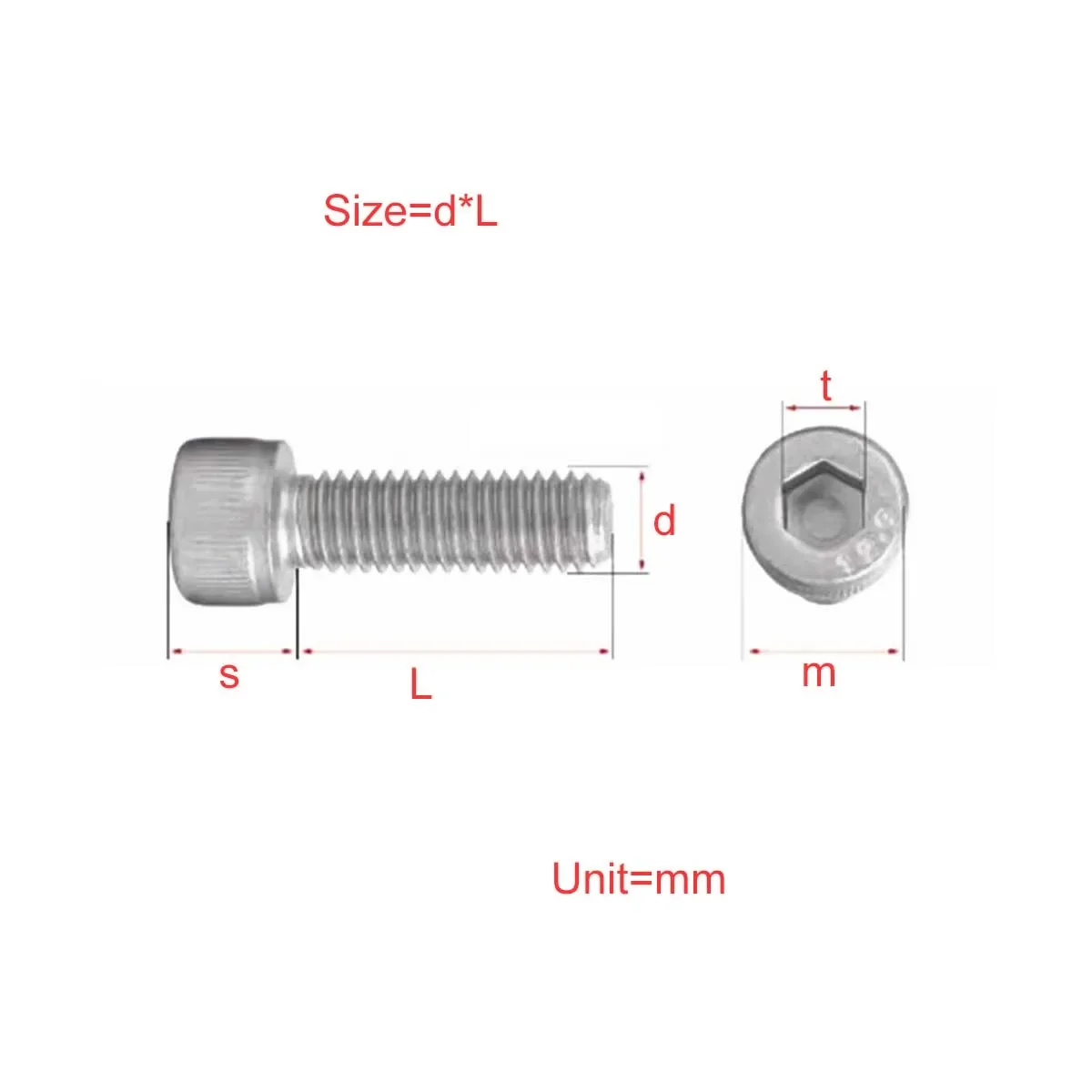 

12.9 Level Dacromet Cup Head Internal Hexagonal Screw Cylindrical Head Extended Fastener M3M4M5M6