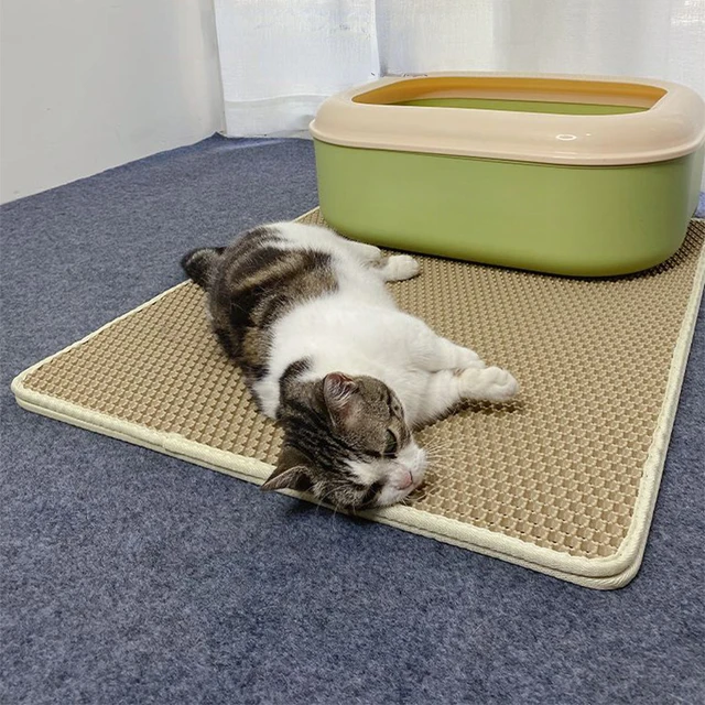 Waterproof EVA Double Layer Cat Litter Box Mat Non-slip Sand Pad