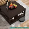 2-Tier Square Coffee Tables with Storage,Coffee Table for Living Room,Center Table Coffee for Home,Wood Living Room 4