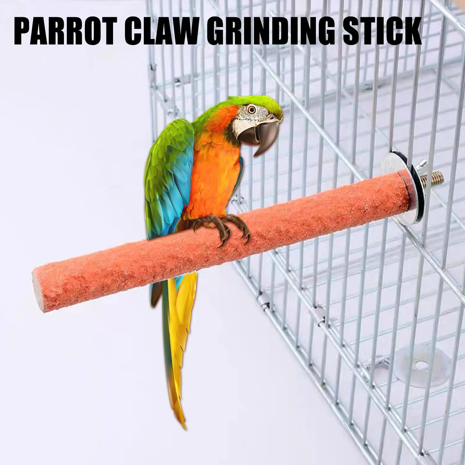 Colorful Beak Grinding Stick Non-toxic Parrot Paw Stick Eco-friendly Creative Reusable Durable Funny Portable Pet Bird Supplies