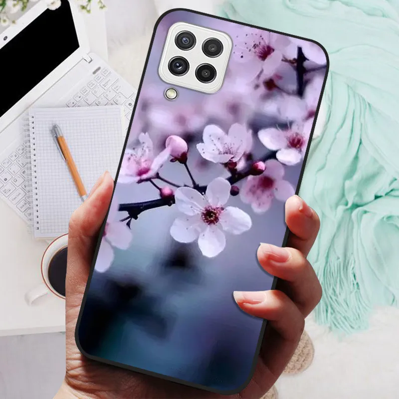 Black Silicone Soft Case with Lion and Wolf Design - Protective Shell for Samsung Galaxy A22/A22s 5G