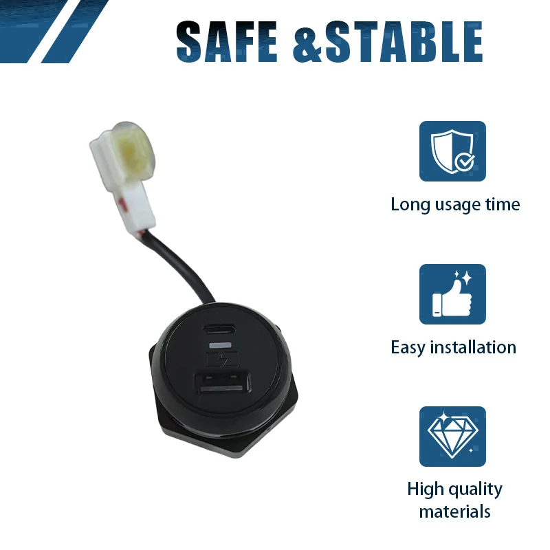 뉴 HNROCKUSB 충전 포트 타입-C 고속 충전 포트 3784-01923 (유통버스 부품용)