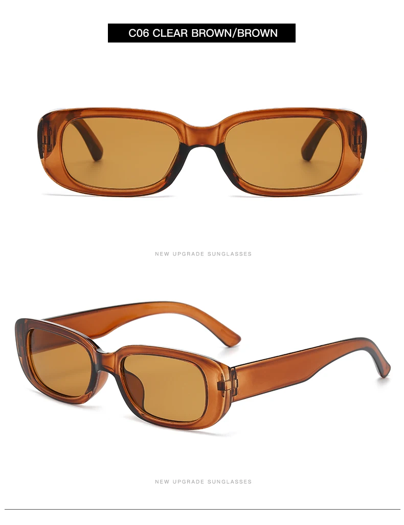 Neue Kleine Rechteck Mode Sonnenbrillen Für Frauen Männer Retro Vintage UV400 Sonnenschutz Gläser Für Sommer Strand Reisen – Detail 6