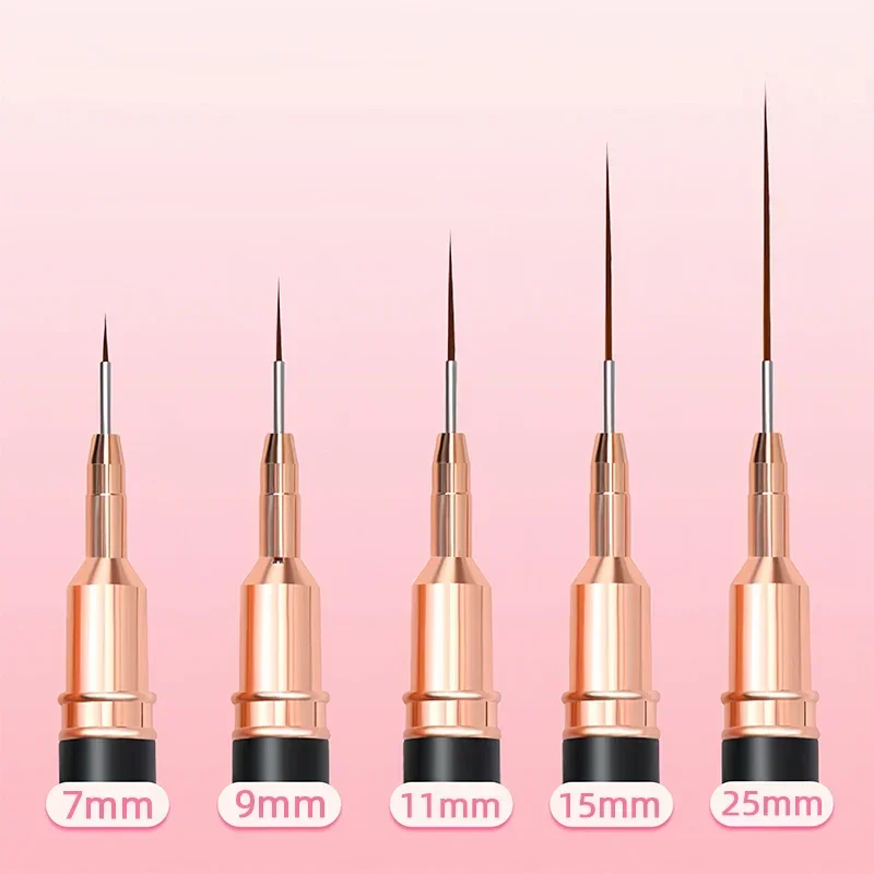 Professional Stripe Nail Art Brushes 1Pcs Nail Line Brush Black UV Gel Painting Pen Carved Art Liner Brush for Manicure nail art brushes nail brushes nail art tools gel nail tools