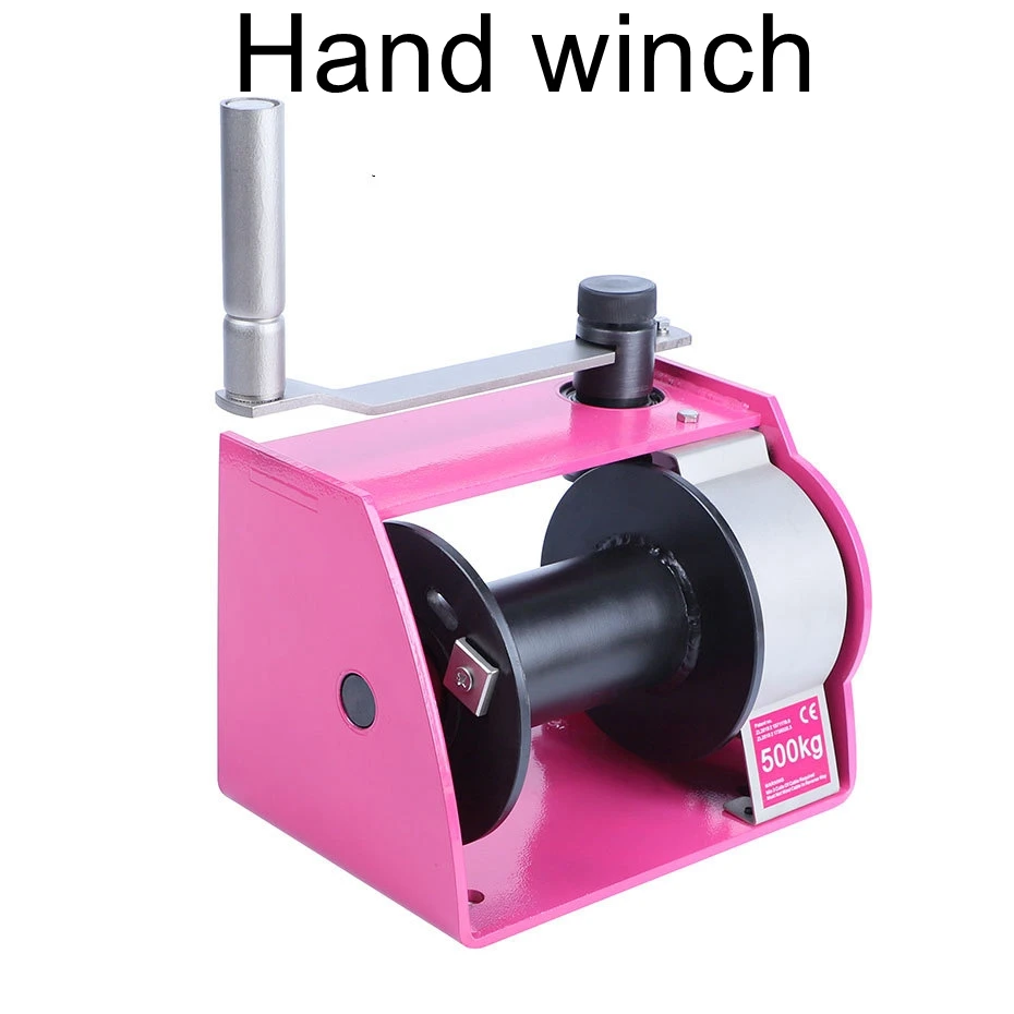 250kg hand-cranked winch and worm gear hand-cranked winch XS-A self-locking winch One machine for dual purposes 600lb alloy steel cable hand winch crank gear winch atv boat trailer heavy duty gear winch hand tool