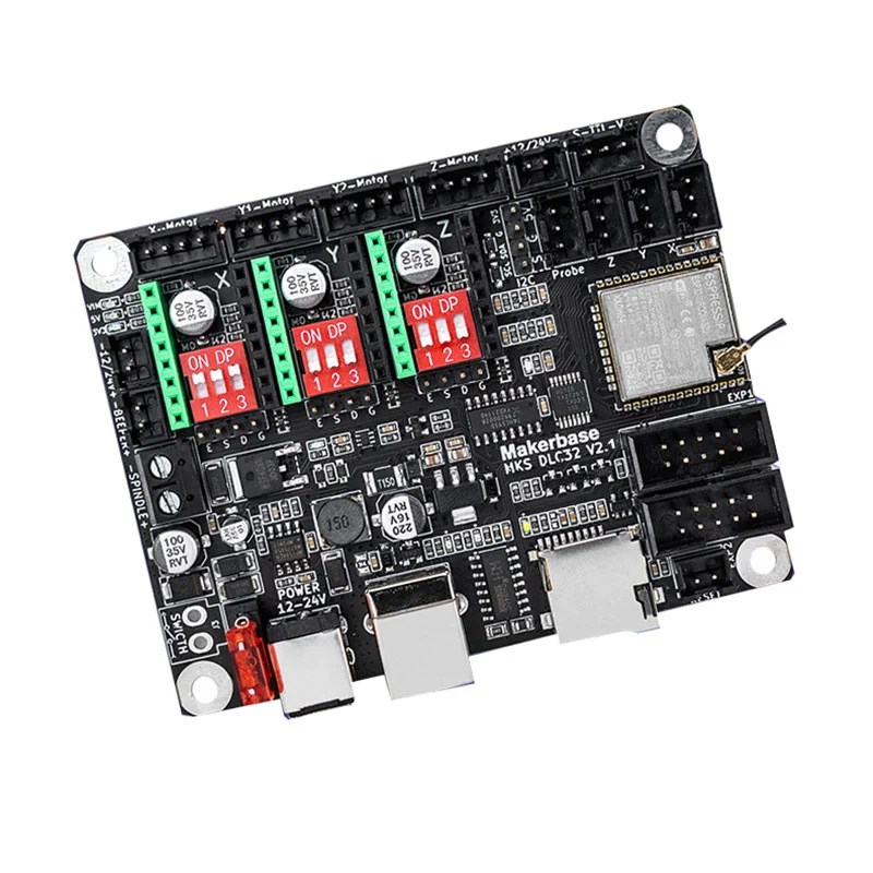 Makerbase 레이저 타각기 마더보드, MKS DLC32 V2.1, 32 비트 제어 보드, 와이파이 TS24, TS35-R 지지대, 20W, 40W 레이저 모듈