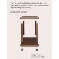 Petite table amovible pour la maison, canapé, table d'appoint, maison de location, petite table basse, salon, simple, petite table carrée 4