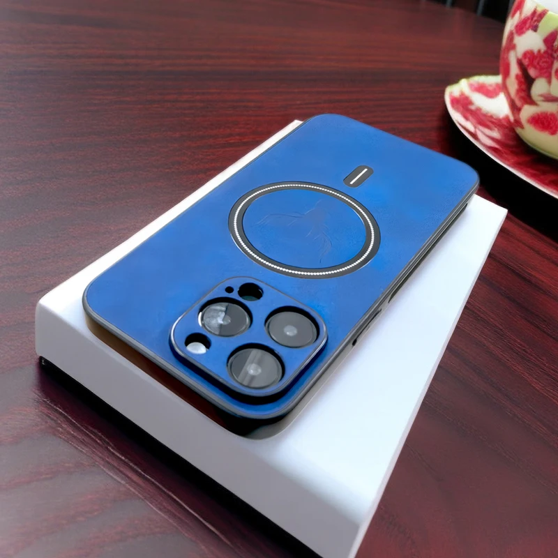 thumbnail image 1 of Luxury PU Leather Case For iPhone 15 14 13 12 11 Pro Max 15Pro 14Pro 13Pro iPhone15 iPhone14 For Magsafe Wireless Charge Cover a, 1 of 5