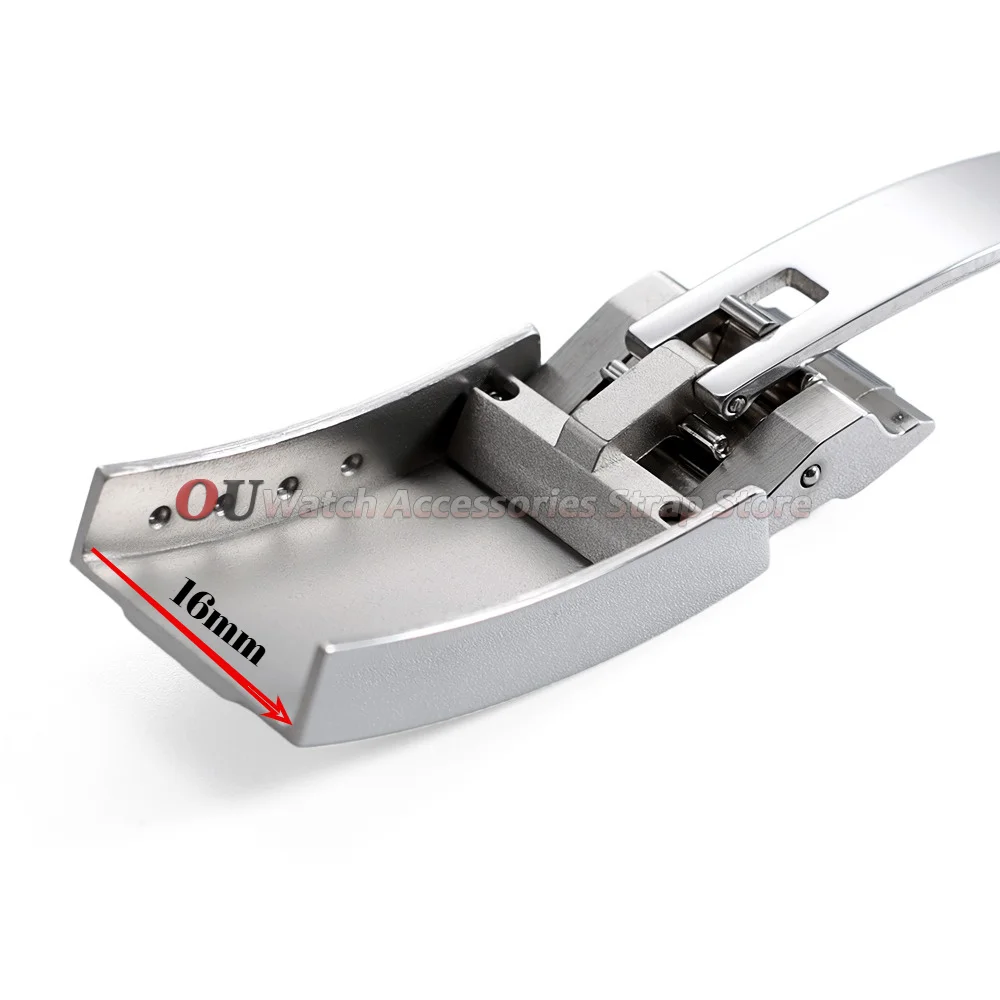 Stainless Steel Deployment Clasp with Double Safety Fold