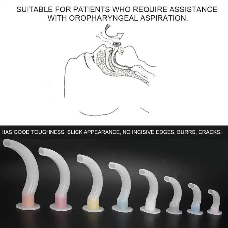 8Pcs Disposable Oropharyngeal Airway Emergency Aid Airway Tube Gas Guide Tube for Assistance Oropharyngeal Aspiration Patient - Image 4