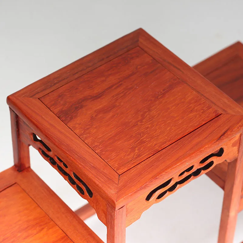 Rosewood Antique Shelf, Solid Wood, Small Multi treasure Pavilion, Purple Clay Teapot, Tea Set Shelf, Display Shelf