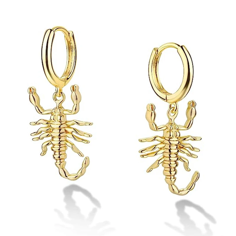 Huitan Personality Scorpion Drop Earrings for Women Hip Hop Style Minimalist Animal Pendant Cool Girls Earrings Modern Jewelry - Image 2