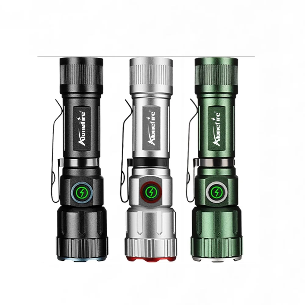 Zoom White Beam light Mini Flashlight Rechargeable Portable Pocket