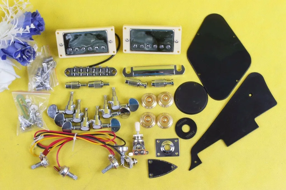 

Набор для электрогитары DIY, аксессуары для гитары звукосниматель мостовой Tailpiece, аксессуары для электрогитары