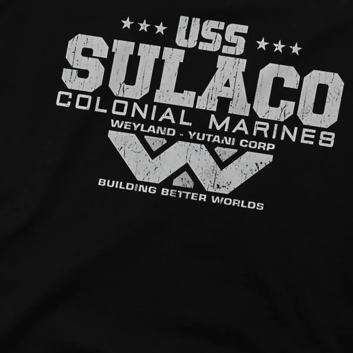 Фото Футболка с изображением солдатиков мопедов USS Sulaco мужская одежда Хлопковая мужская футболка №5