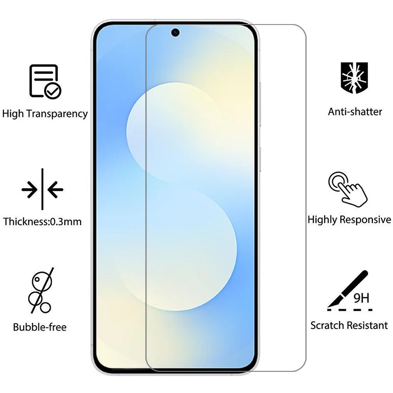 protezione schermo per samsung galaxy s25 fe vetro temperato protettivo su s25fe samsungs25 s 25 25s ef pellicola samsumg samsungs25fe - immagine 2