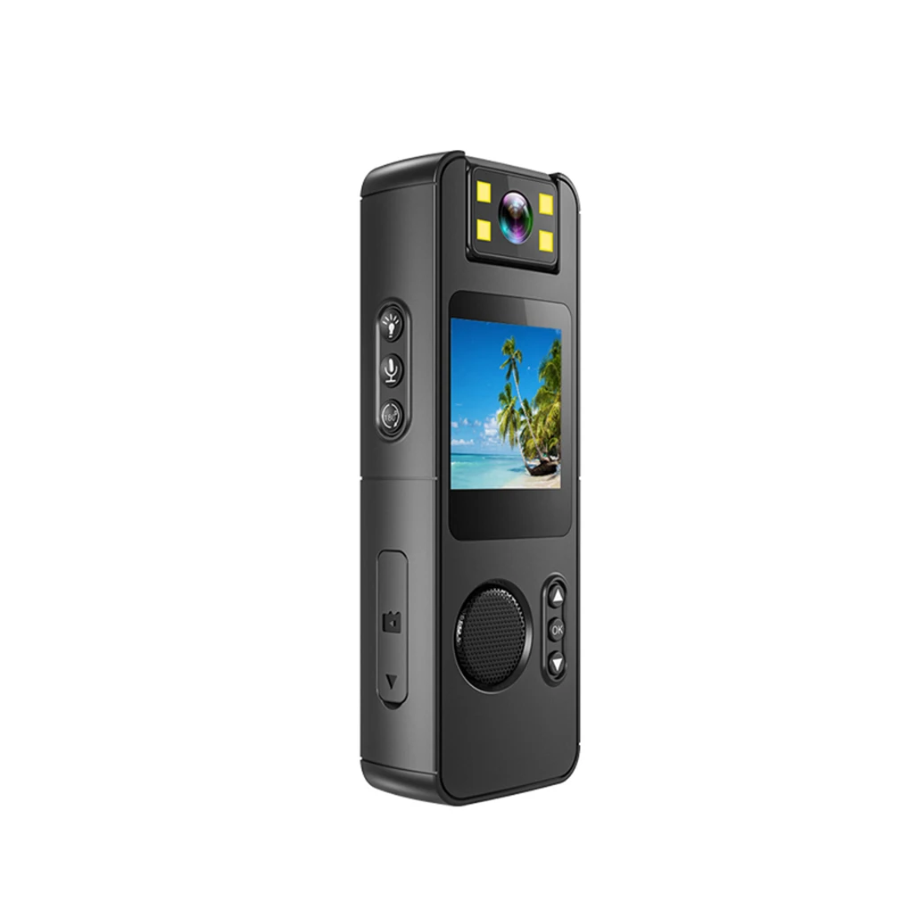 Body Camera With 1080P HD Image And LED Fill Light For Outdoor Video ABS 360 &deg; Wifi Camera Camcorder