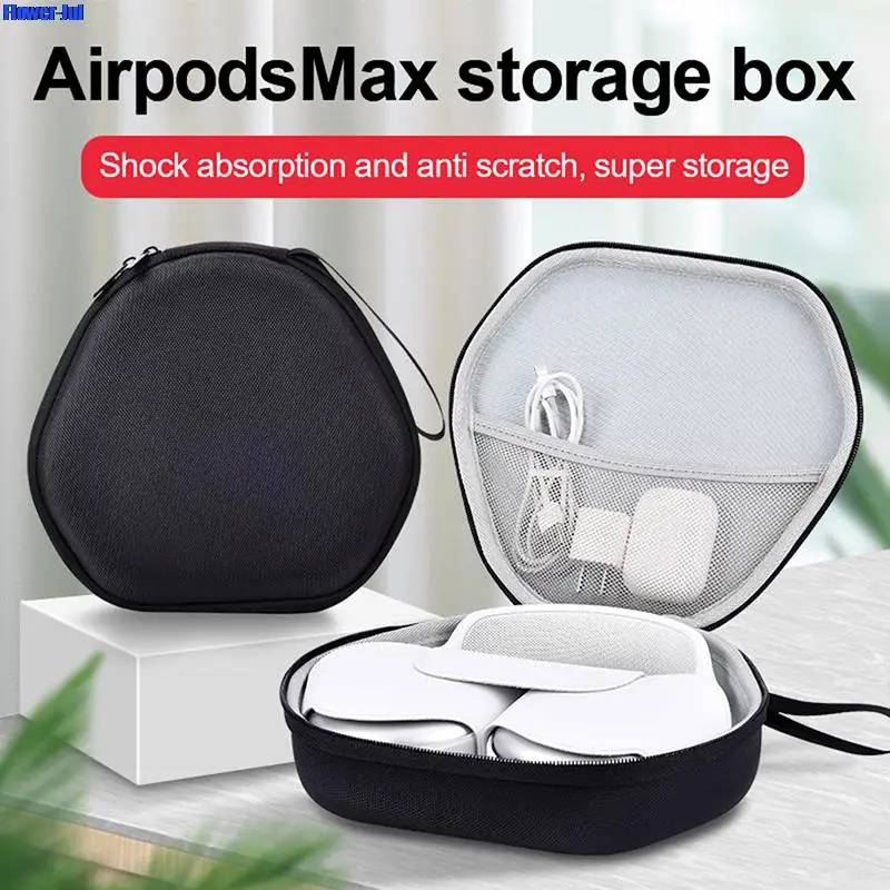 

For Airpods Max Waterproof EVA Hand Strap Design Storage Bag Wireless Headset Travel Carry Protective Case Carrying Box Cover