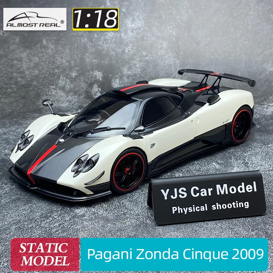 パガーニ　Pagani Cinque 1:18 Almost Real 850611001 - Pagani Zonda Cinque Roadster Bianco