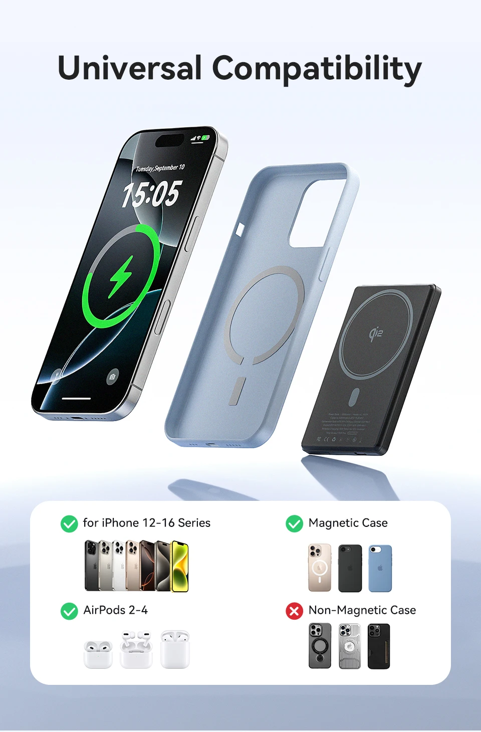 Kuulaa Qi2 Magnetic Power Bank 5000mAh PD