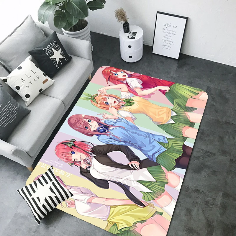 

Foot Mat The Quintessential Quintuplets Bathroom Floor Mats Washable Non-slip Kitchen Rug Balcony Carpet Bath Room Door Entrance