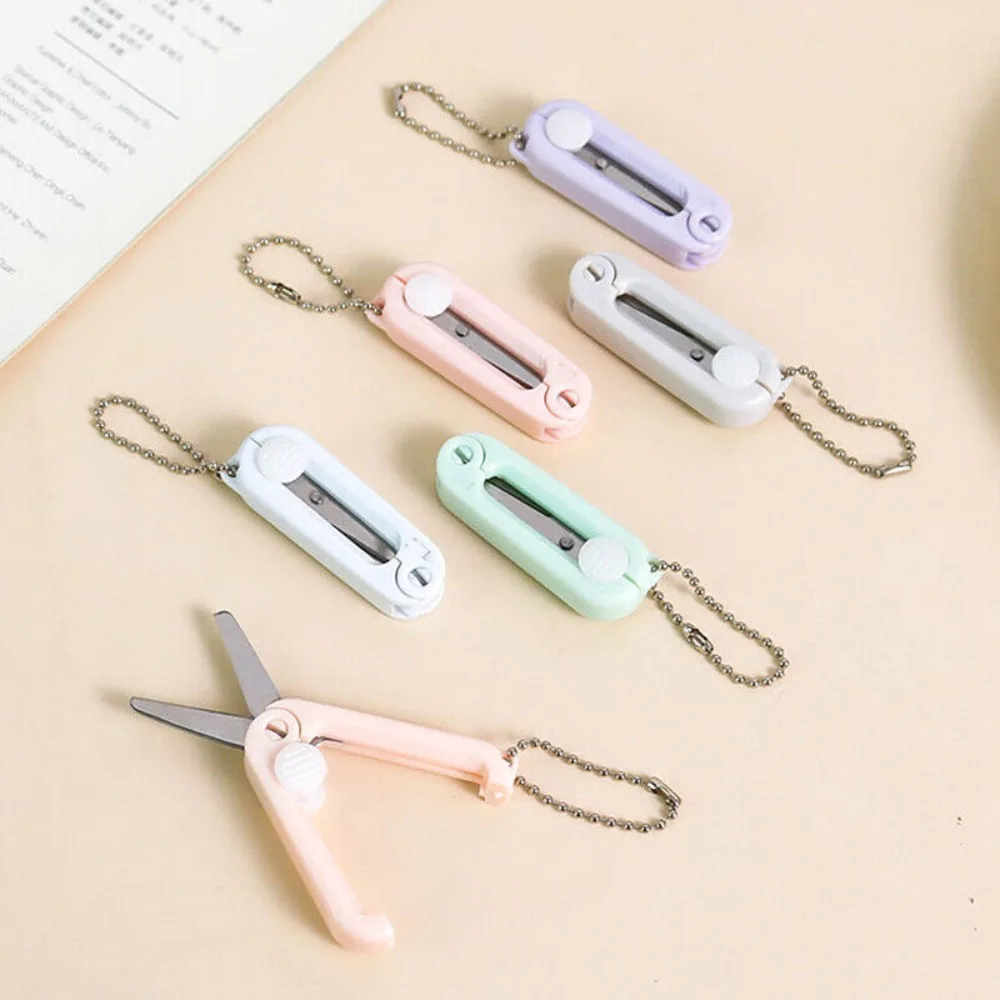 Portable Mini Folding Scalable Multifunctional Stainless Scissors Students Stationery Office School Supplies portable scissors cutter stationery scissors